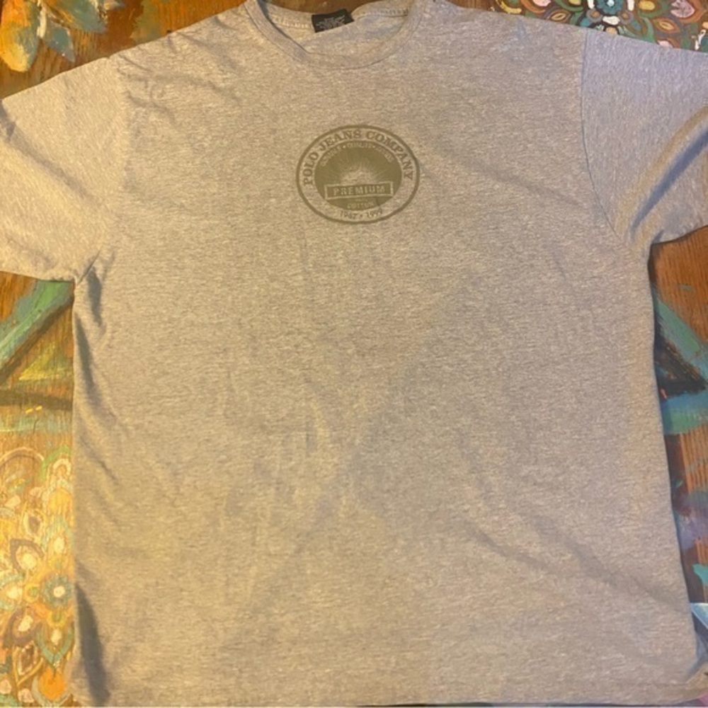 Really Clean 90s Polo by Ralph Lauren Grey Short Sleeve T-Shirt Size Large